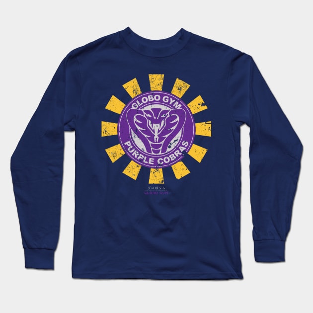 Globo Gym Purple Cobras Retro Japanese Dodgeball Long Sleeve T-Shirt by Nova5